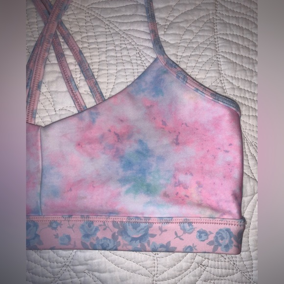 LOVESHACKFANCY X BANDIER Intimates Floral Sports Bra Top XS - Picture 3 of 6
